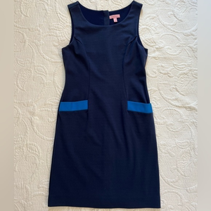 Lilly‎ Pulitzer Allaine Dress Shift Navy Blue Women's Size Small